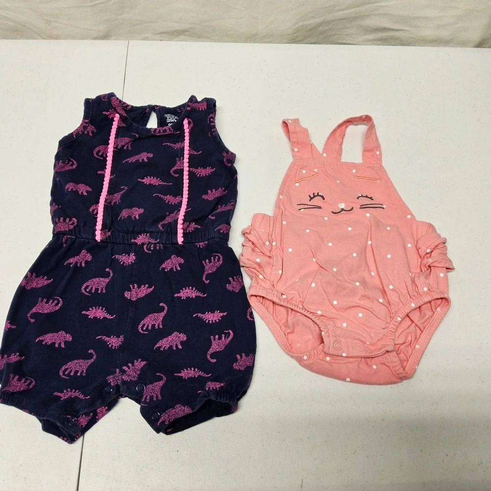 Baby Girl 9M Clothing Bundle - Carter's & Just One You - 3 Piece Lot